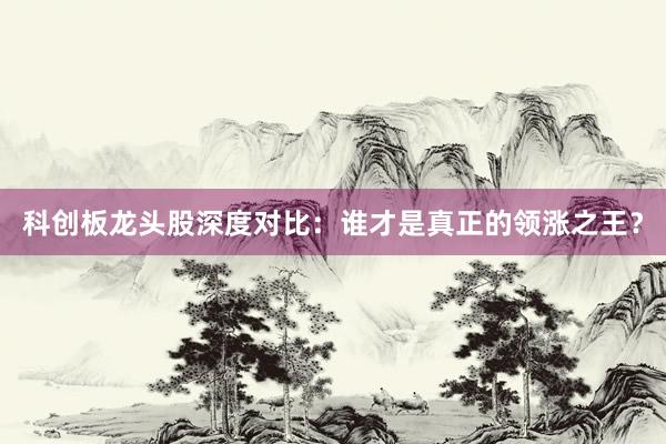 科创板龙头股深度对比:谁才是真正的领涨之王?